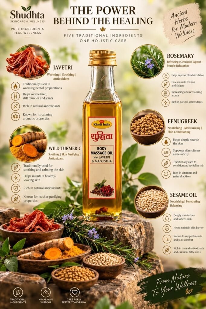 Herbal Body Massage & Moisturising Oil